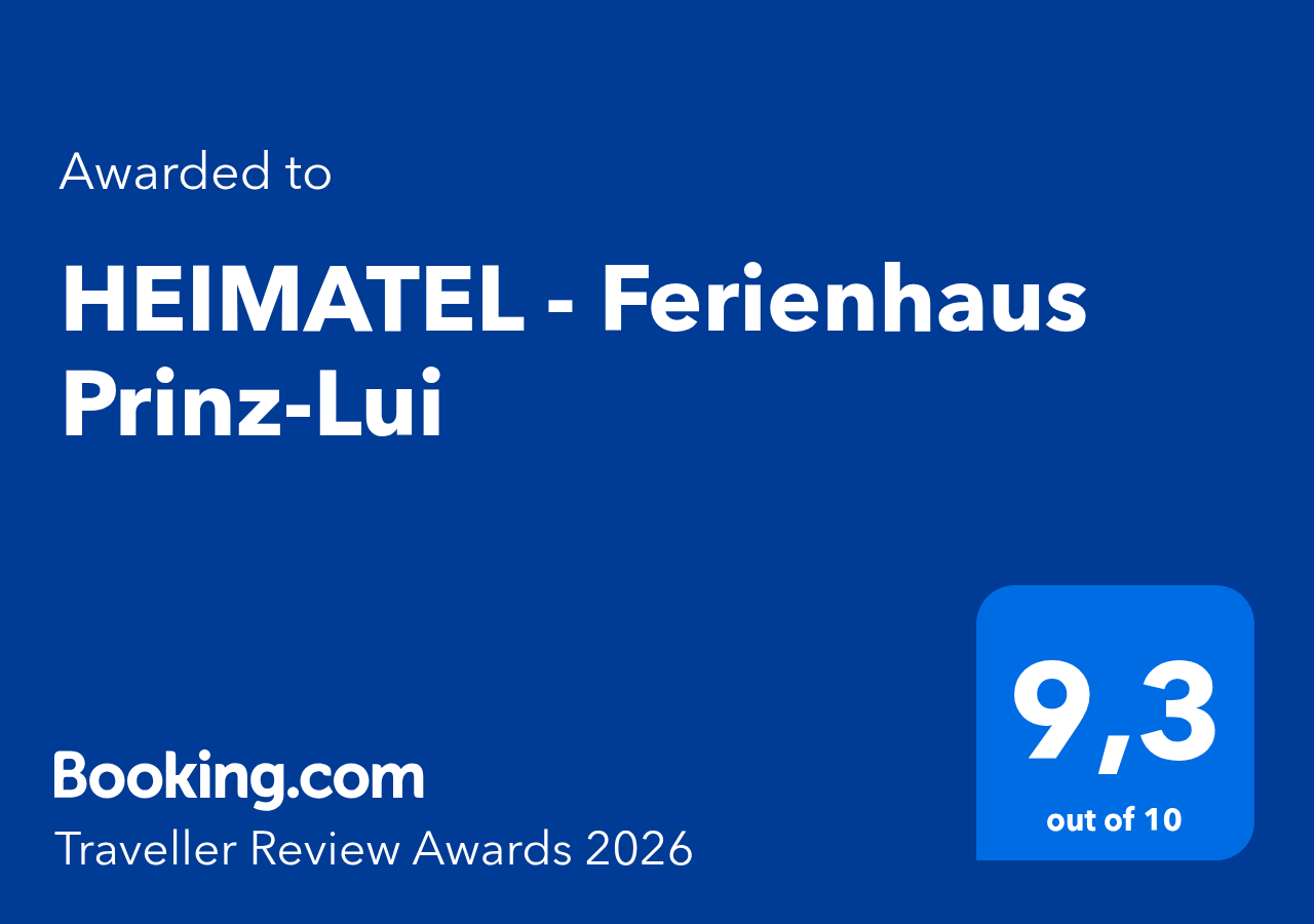 Booking.com Traveller Review Award 2026 für Ferienhaus Prinz-Lui &ndash; 9,3 von 10