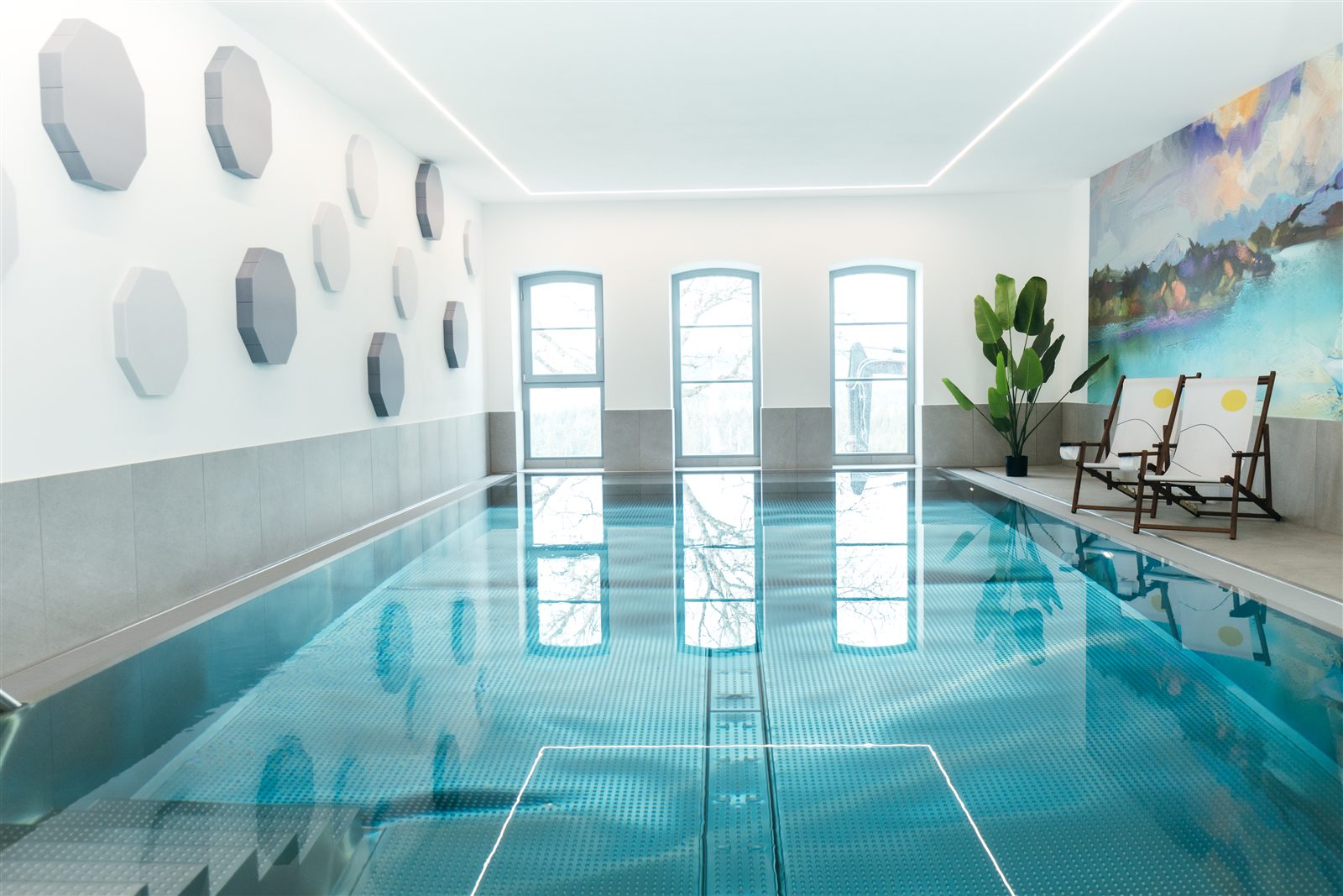 Der beheizte Indoor-Pool im Haus