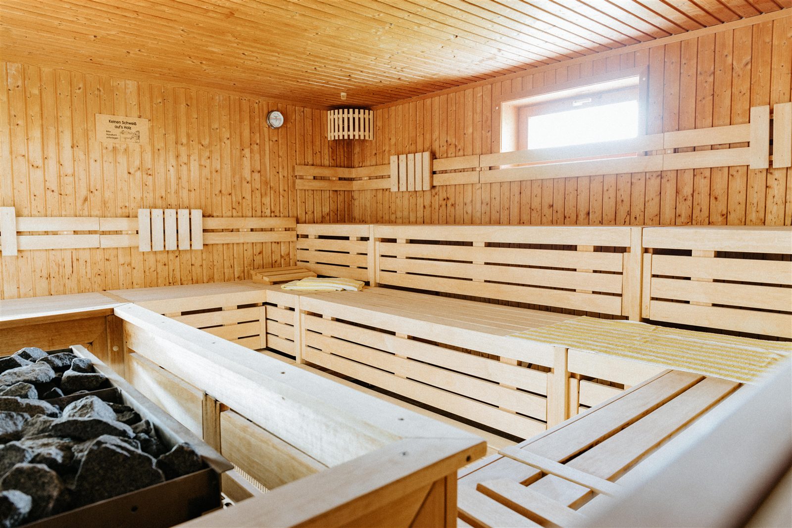 Die Sauna mit 80 Grad